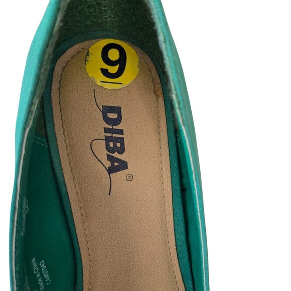 Diba  Size 9 Green Fabric Wedges - Picture 4 of 4